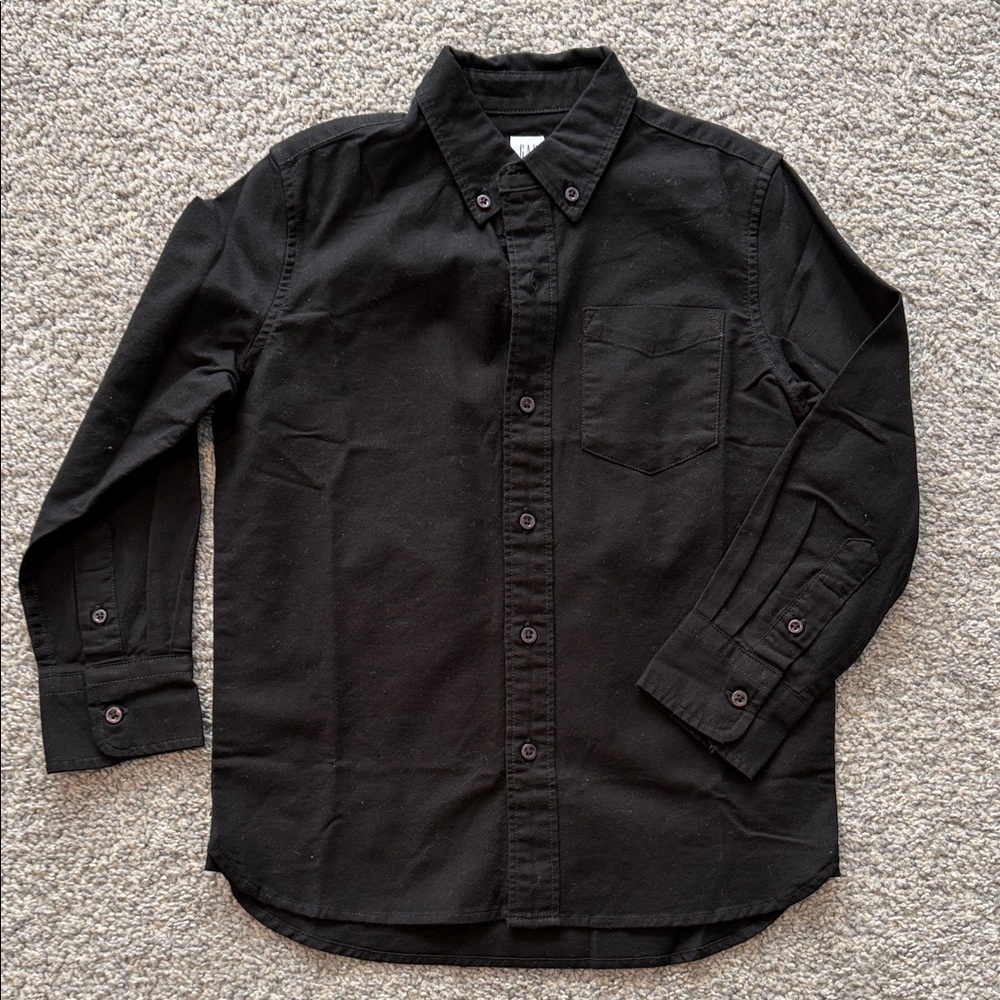 GAP Kids Black Button-Down Shirt